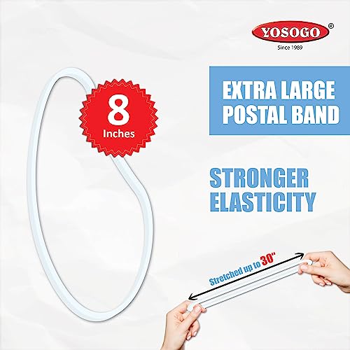 Yosogo Extra Large 8-Inch Big Postal Rubber Bands | Heavy-Duty Biodegradable Elastic Bands (Pack of 30) | Natural Rubber | Durable for Office, Home, and Industrial Use - Image 3