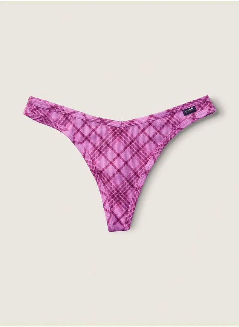 PINK Cotton Thong Underwear