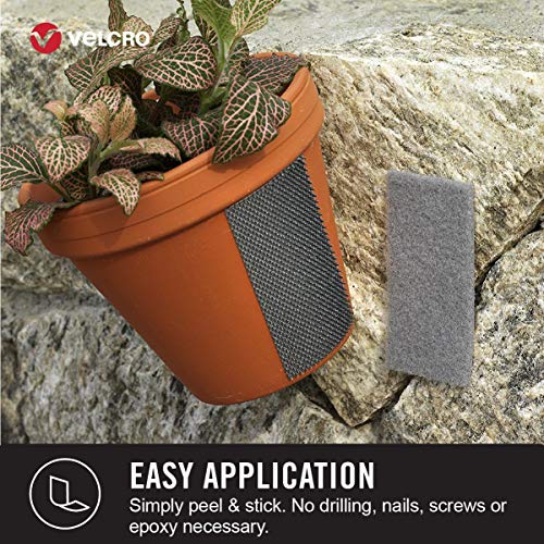 VELCRO Brand شرائط فيلكرو الخارجية الثقيلة | مجموعة 4 × 1 بوصة من 10 | تحمل 15 رطل | شريط حلقة وخطاف تيتانيوم بقوة لاصقة صناعية | مقاومة للعوامل الجوية للأسطح الخشنة (90812) - Image 5