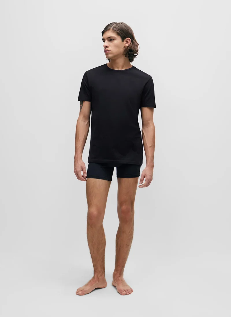 HUGO Black Two-pack of slim-fit T-shirts in stretch cotton for Men | Best Price UAE