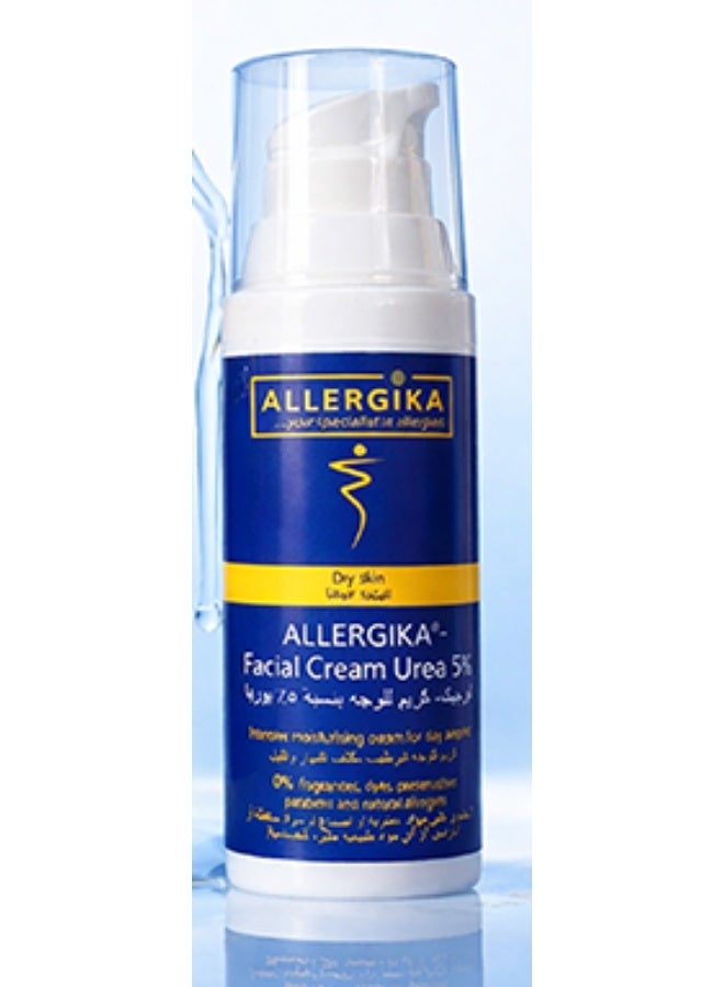 Allergika Facial Cream Urea 5% – 50ml Hydrating & Soothing Face Moisturiser - Image 2