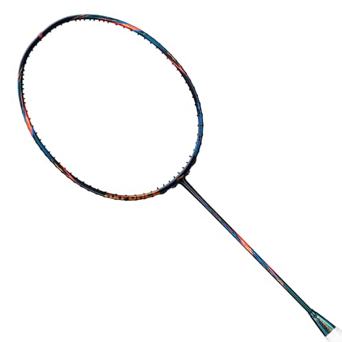 Li-Ning AXForce 90 Badminton Racket | Unstrung Professional Racquet for Power & Precision | Black/Gold/Orange | Ultra-Strong Carbon Fiber Frame (4UG5) - Image 3