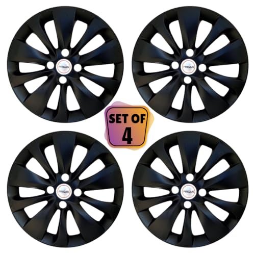 Prigan 15 Inch Black Wheel Cover/Wheel Cap Universal Model (Set of 4 Pcs) for All 15 Inch Cars (Press Fitting) Model-Baleno Black 15 - Image 2