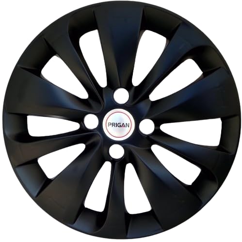 Prigan 15 Inch Black Wheel Cover/Wheel Cap Universal Model (Set of 4 Pcs) for All 15 Inch Cars (Press Fitting) Model-Baleno Black 15 - Image 1