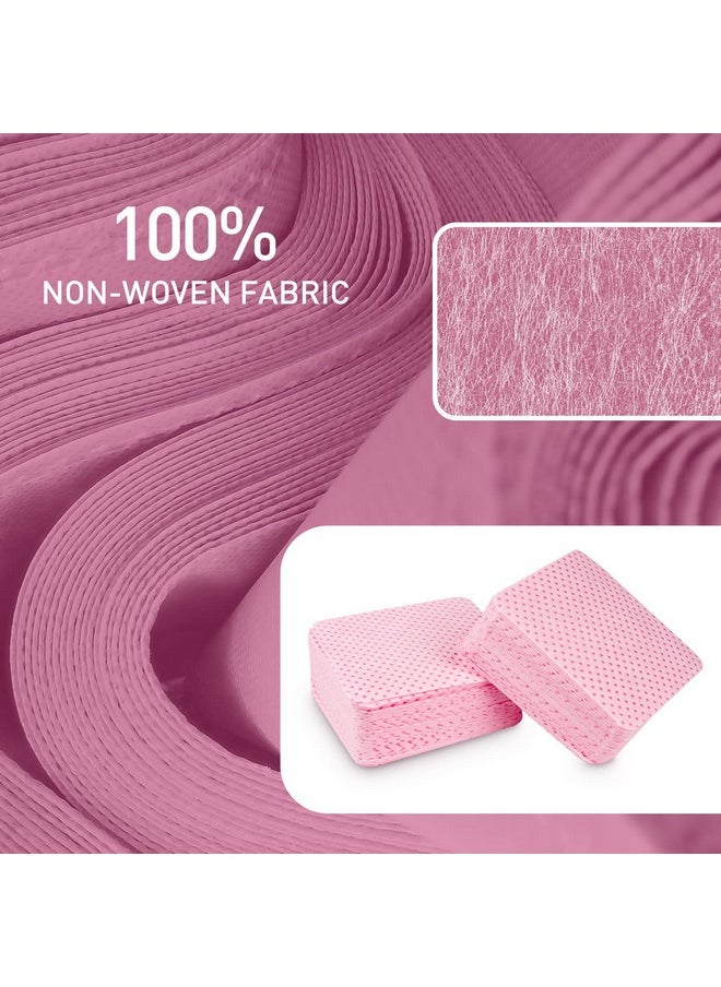 Jiasheng 1080 PCS Pink Lint Free Nail Wipes, Eyelash Extension Wipes, Super Absorbent Soft Non-Woven with a Pump Dispenser Bottle Disposable Nail Polish Remover for Polish Clean Acrylic Nails Remover  - Image 2