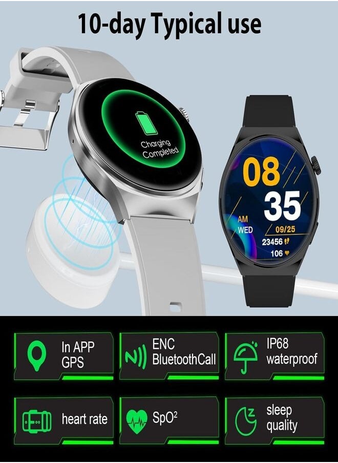 BLACK SHARK Smart Watch S1 With 1.43 inch Display,10-Day Battery Life, Fitness Tracker, Heart Rate, Sleep and Oxygen Monitoring & 100+ Sports - Silver  - Image 5