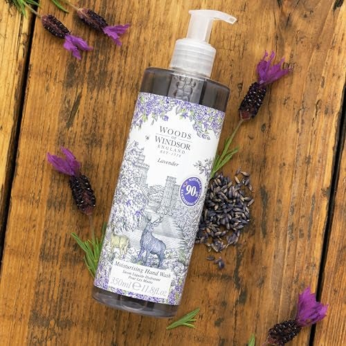 Woods of Windsor Lavender Hand Wash, Moisturizing Soap with Notes of Patchouli and Musk, Liquid Hand Soap with Pump to Help Soften and Moisturize Skin, Lavender Scent 350ml - Image 2