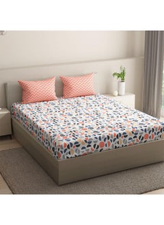 Wakefit Wakefit Bedsheet for Queen Size, Bedsheet Queen Size Bed Cotton, Fitted Bedsheets Queen Size Cotton, 144 TC 100% Cotton with 2 Pillow Covers (Elastic Fitted Sheet 78x60 : Bekky)  - Image 2