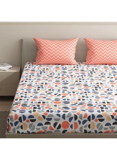 Wakefit Wakefit Bedsheet for Queen Size, Bedsheet Queen Size Bed Cotton, Fitted Bedsheets Queen Size Cotton, 144 TC 100% Cotton with 2 Pillow Covers (Elastic Fitted Sheet 78x60 : Bekky)  - Image 4