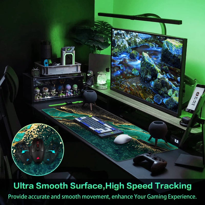 Canjoy Gaming Mouse Pad, Large Extended Mouse Pad Big Computer Mousepad for Home Office Gaming Work 31.5x15.7inch - Image 3