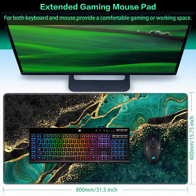 Canjoy Gaming Mouse Pad, Large Extended Mouse Pad Big Computer Mousepad for Home Office Gaming Work 31.5x15.7inch - Image 2