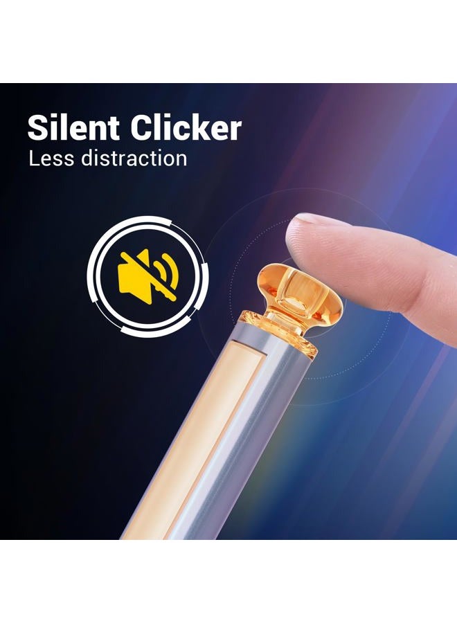 WRITECH قلم جيل رفيع: قلم سبيس أب أسترو لاين ببرميل معدني 0.7 مم قابل للسحب حبر أسود 1 قطعة مع 1 إعادة تعبئة نقرة صامتة كتابة سلسة بدون تلطيخ (أزرق) - Image 3