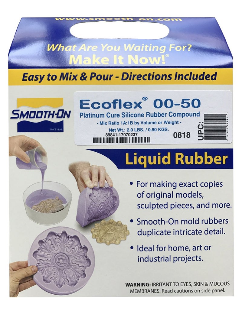 Smooth-On Ecoflex 00-50 Platinum Silicone 2 lb Kit - Clear Silicone Rubber - Casting, Art, Craft, Model - 3 Hr Demold Time - Low Viscosity - Shore 00-50 Hardness - Image 2