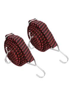 Oasisgalore Bungee Cords with Hooks, Heavy Duty Latex Straps, Luggage Elastic Rope for Cargo Camping, Red  - Image 1