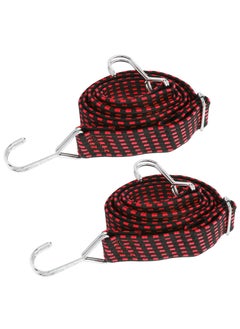 Oasisgalore Bungee Cords with Hooks, Heavy Duty Latex Straps, Luggage Elastic Rope for Cargo Camping, Red  - Image 2