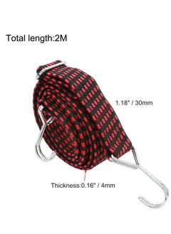 Oasisgalore Bungee Cords with Hooks, Heavy Duty Latex Straps, Luggage Elastic Rope for Cargo Camping, Red  - Image 4