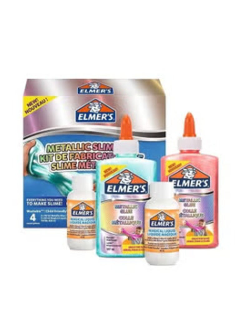 ELMER'S Slime Kit Metalic - 4 Pcs | Child-Friendly & Washable | Ideal For Slime Play & Adding Pop To Arts, Crafts Projects - Image 2