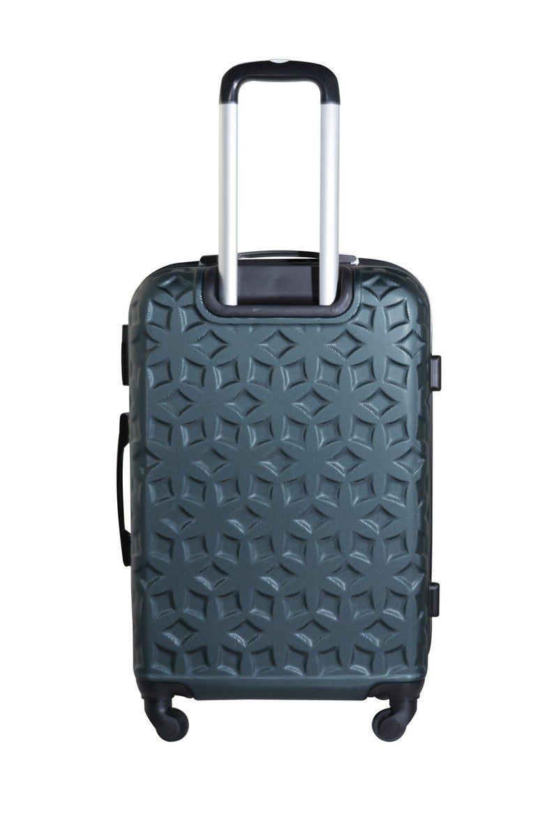 KTMC ABS Luggage 24 inches Checked Suitcases, KTMC-9191 Blackish Green - Image 2