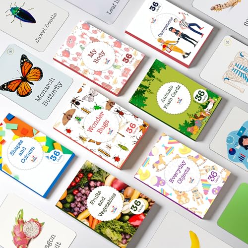 Busy Bubb - Set of 7 Concepts Flash Cards | Learn with Fun | Montessori Education Toys | Age Group: 1-8 Years | Water Resistant & Non-Tearable Cards - Image 3
