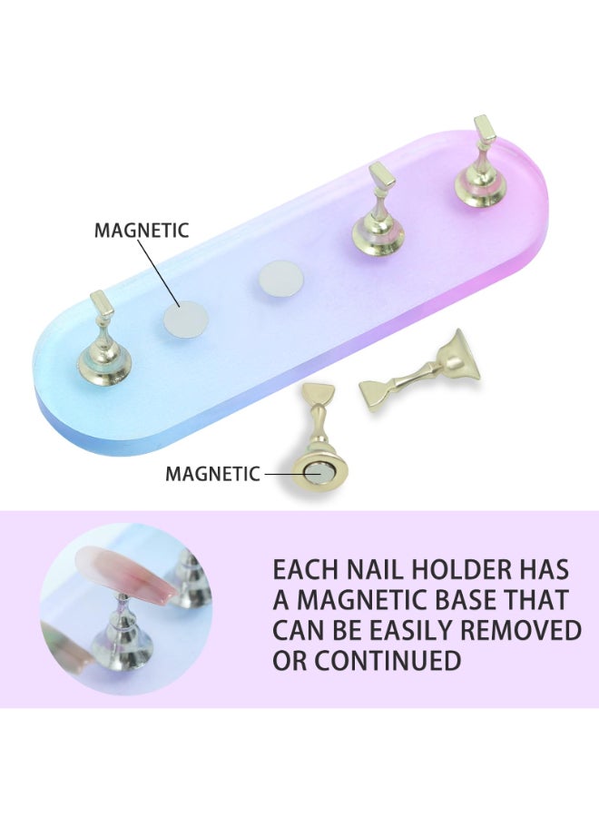 Ruetail Ruteail Nail Art Display Stand 2 Sets 100 Pcs Reusable Stickers Magnetic DIY Beginner Salon Supplies - Image 4