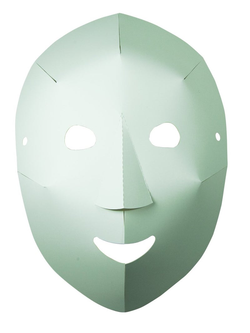 Roylco R52076 EasytoDecorate Folding Fun Mask 814 x 1012 Size 05 Height 825 Width 105 Length Pack of 40 - Image 1