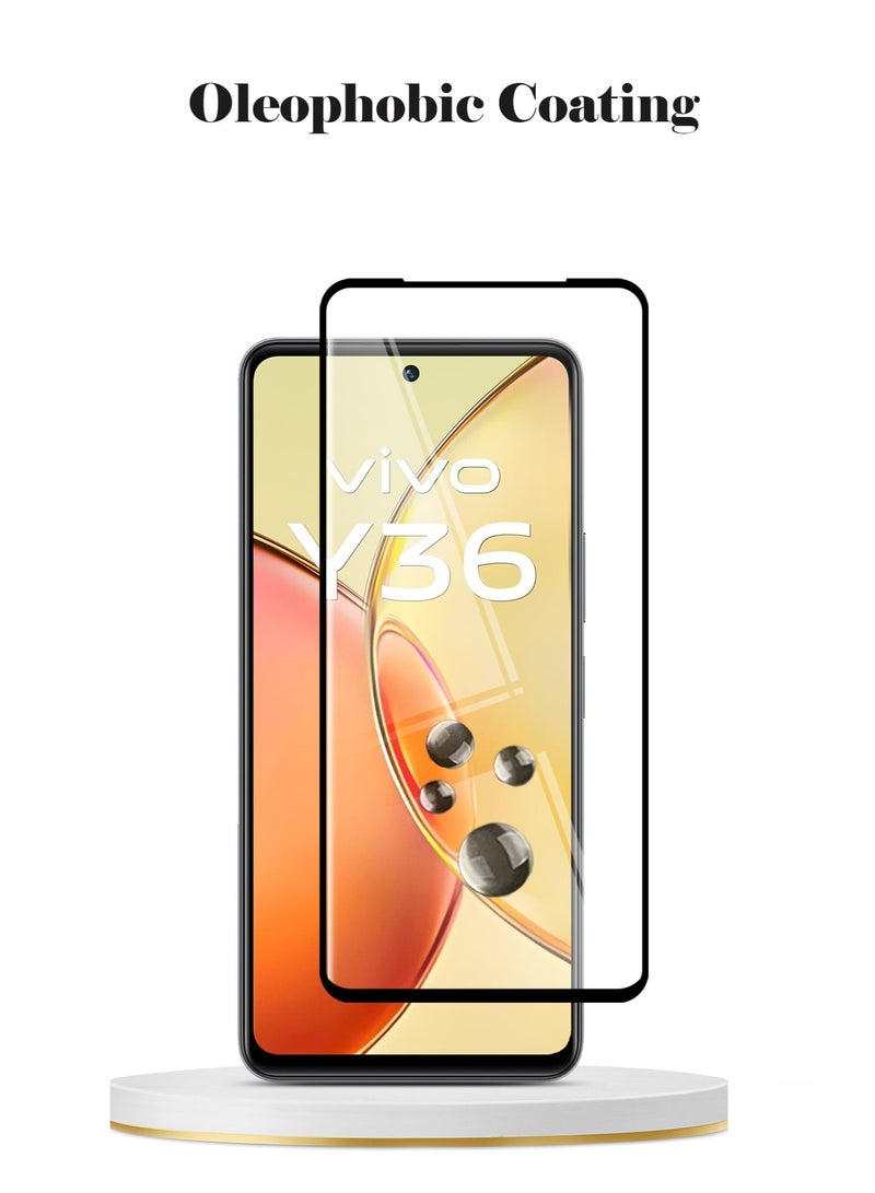 Techie حزمة كومبو 2 في 1 لحافظة Vivo Y36 5G وواقي الشاشة - حافظة TPU شفافة مع واقي شاشة زجاجي مقسى HD - Image 4