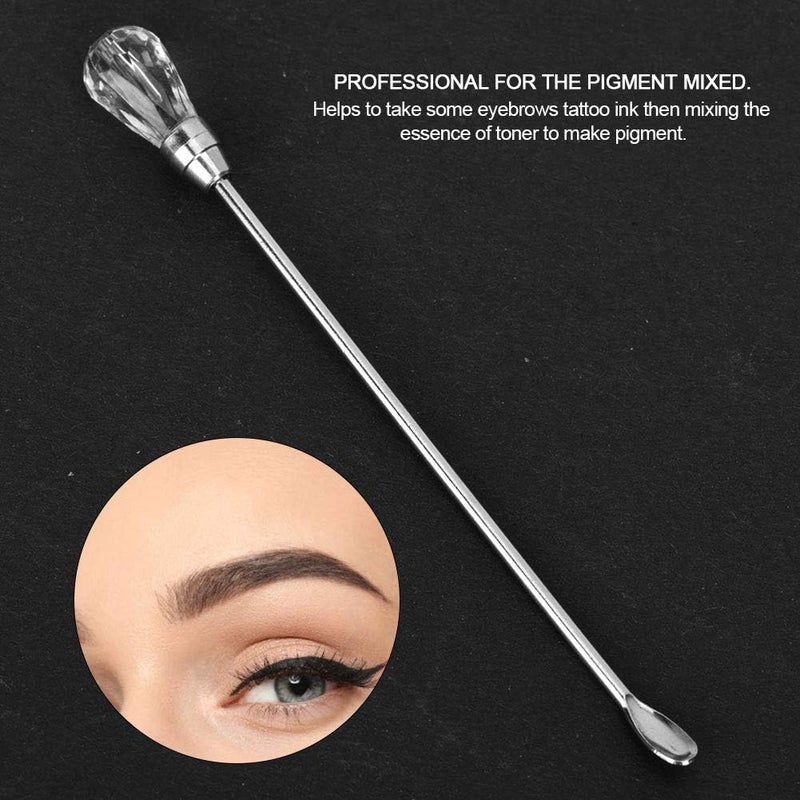 klarako Tattoo Ink Stirring Stick, Three Colors Optional Tattoo Pigment Stirring Spoon, Stainless Steel Pigment Stirring Rod Spoon Microblading Tattoo Powder Mixing Stick For Professional And Home Use(#1) - Image 1