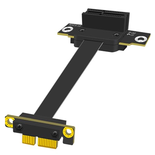 GLOTRENDS 100mm PCIe 3.0 X1 Riser Cable for M.2, WiFi, Firewire, USB, Sound Cards, etc - Image 1