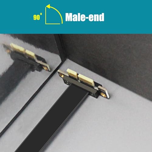 GLOTRENDS 100mm PCIe 3.0 X1 Riser Cable for M.2, WiFi, Firewire, USB, Sound Cards, etc - Image 3