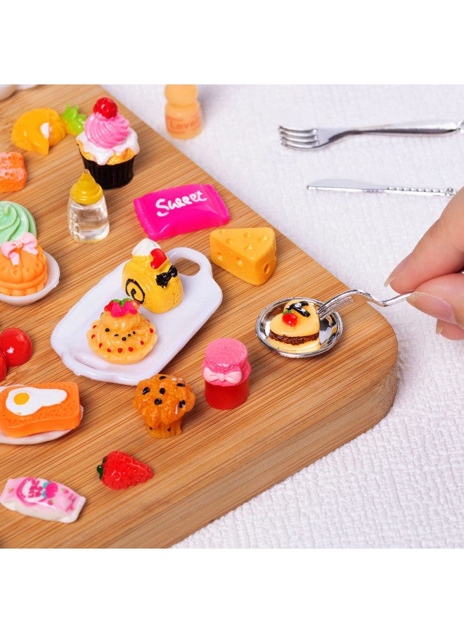 FFNIU 160 قطعة ألعاب طعام مصغرة، زجاجات مشروبات طعام مصغرة لمطبخ الدمى للعب التظاهر، ألعاب أدوات المطبخ من الراتنج المختلط للبالغين والمراهقين في بيت الدمى - Image 4