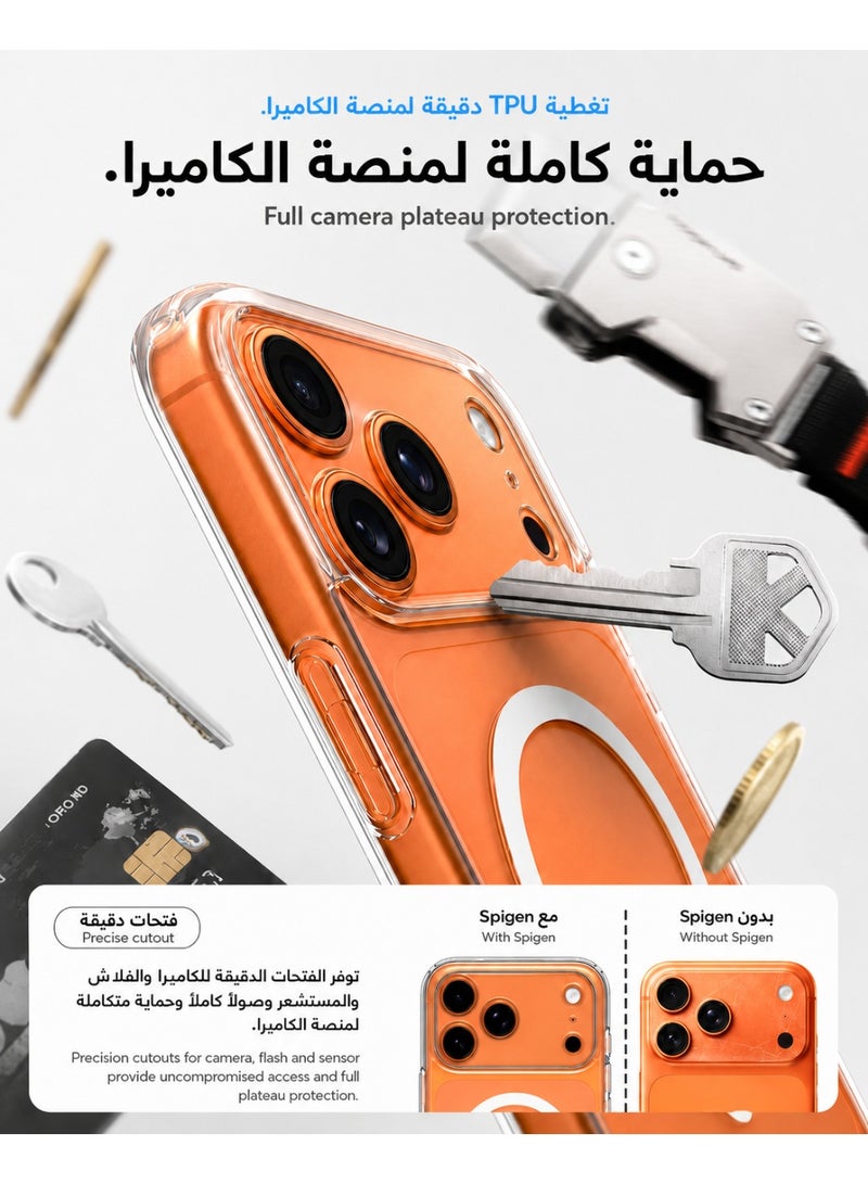 ORYXA iPhone 17 Pro Case, 2 IN 1 Magnetic Clear Phone Cover Compatible with MagSafe + Screen Protector, [Never Yellow] Slim Shockproof Full Protection for Apple iPhone 17 Pro, Crystal Clear - Image 4