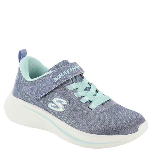 Skechers Kids Wave 92 Sneaker, Silver/Taupe, 13 Little Kid - Image 1
