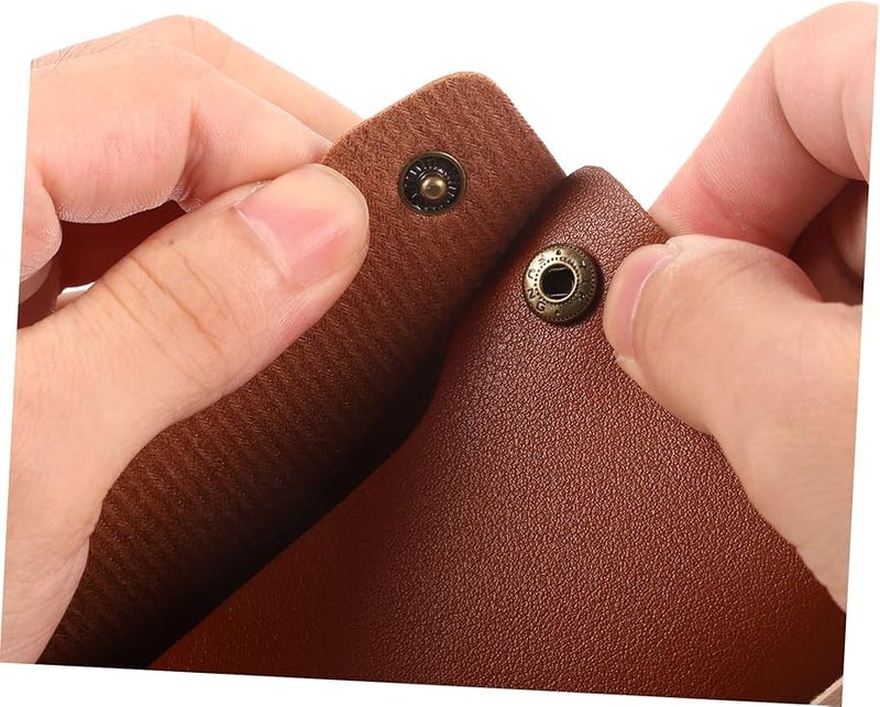 Brown Leather Tissue Box Cover Elegant Desktop Holder For Home And Car - Image 4