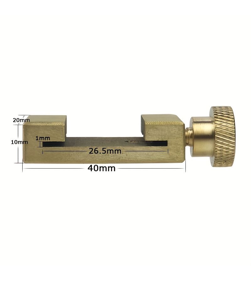 Woodworking Steel Positioning Block 36 5mm Brass Limit Locator - Image 3
