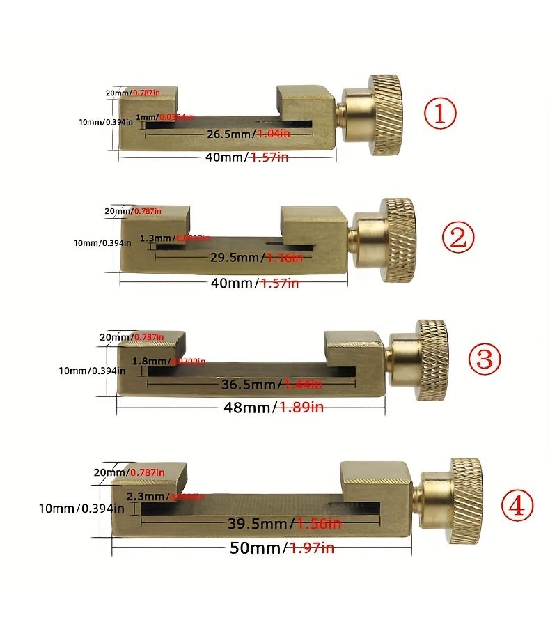 Woodworking Steel Positioning Block 36 5mm Brass Limit Locator - Image 4