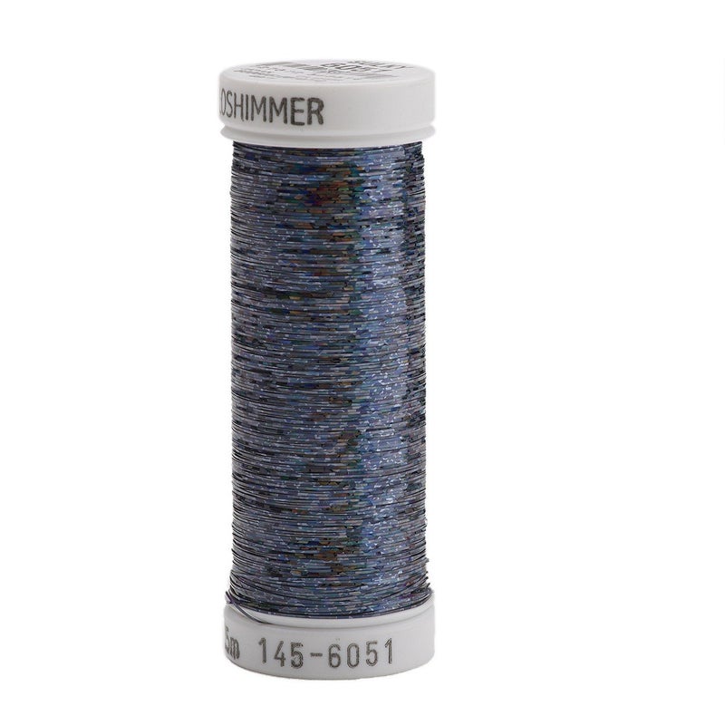 Sulky Of America Holoshimmer Polyester Metallic Thread, 250 yd, Artic Black - Image 5