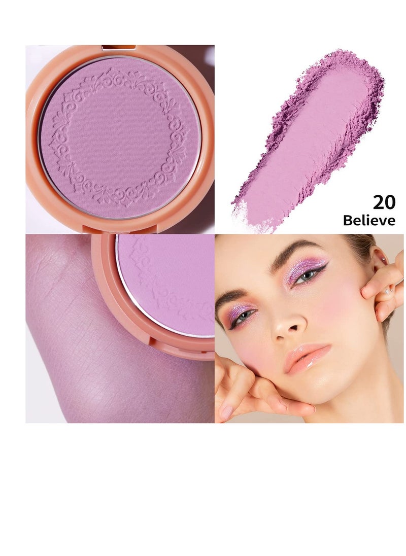 Oulac Oulac Purple Blush for Cheeks Blush Makeup| Highly Pigmented Cream Blush| Natural Matte Glow| Shape & Highlight Face| Cruelty-Free Blush with Rose Oil| N20 Believe 4.8g  - Image 3