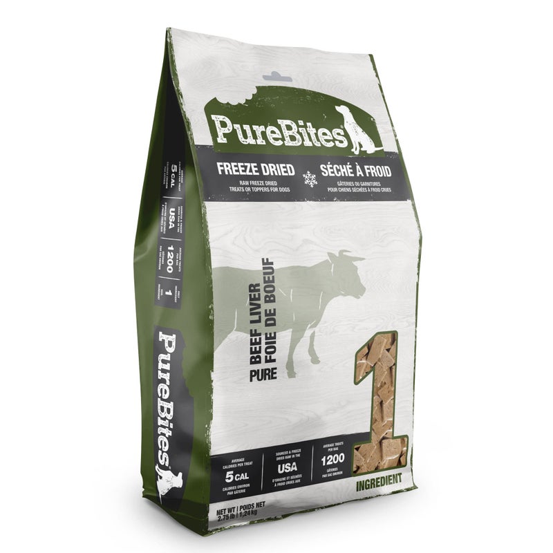 PureBites Beef Freeze Dried Dog Treats 1 Ingredient Made in USA 44oz
