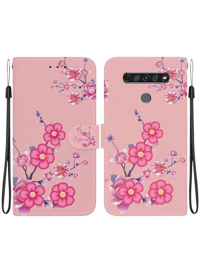 اس-توب جراب هاتف LG K61 مصنوع من الجلد برسومات ملونة وملمس كريستالي - Image 1