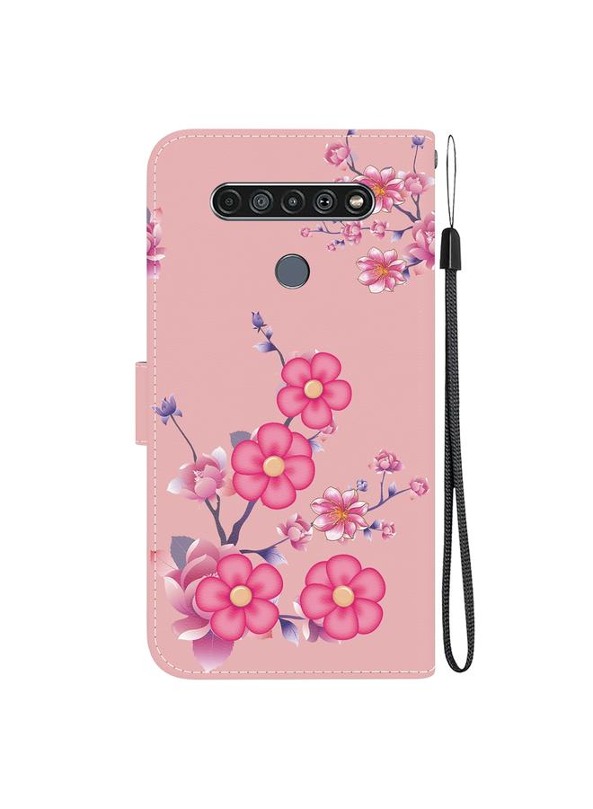 اس-توب جراب هاتف LG K61 مصنوع من الجلد برسومات ملونة وملمس كريستالي - Image 3