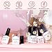 RARJSM Cat Eye Gel Nail Polish Set Silver Glitter Nude Purple Pink Red Champagne Gold Brown 6 Colors 9D Galaxy Velvet Ice Jelly Gel Polish with Magnet Stick UV LED Curing Requires Soak Off Home Salon - Image 3