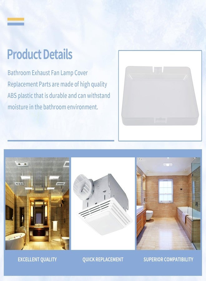 yrjns S97014094 Bathroom Fan Cover Lens Replace for S97013662 S97014094 Compatible with Broan Nutone 655, 656, 657, 659, 695, HFL695, 696 Bathroom Fan Cover Lens - Image 3