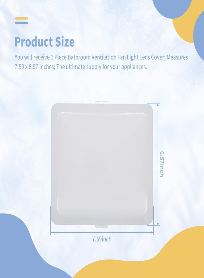 yrjns S97014094 Bathroom Fan Cover Lens Replace for S97013662 S97014094 Compatible with Broan Nutone 655, 656, 657, 659, 695, HFL695, 696 Bathroom Fan Cover Lens - Image 2