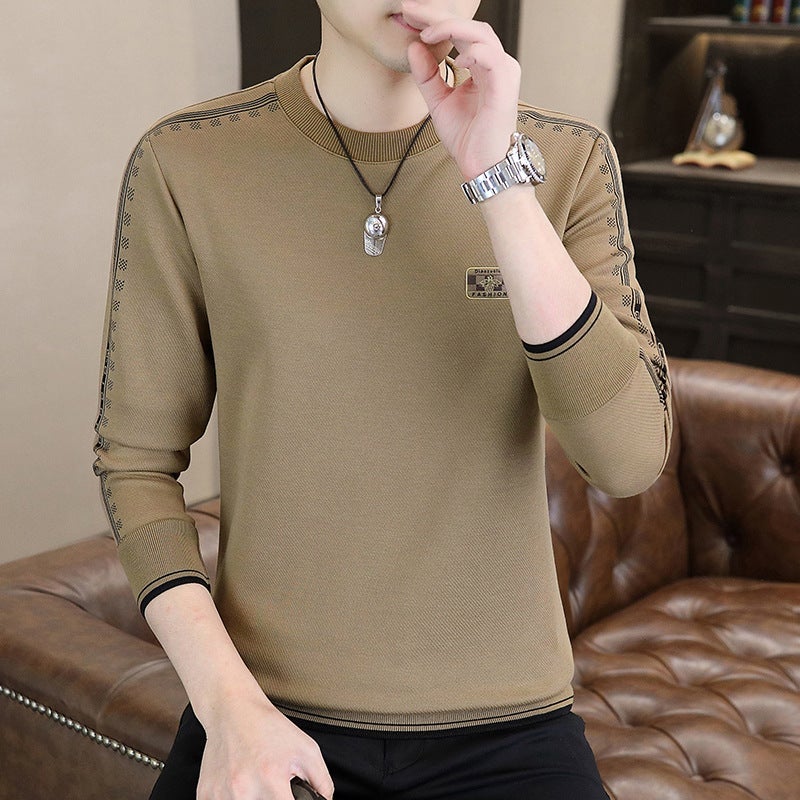 2024 New Sweater Autumn Long-Sleeved Men'S Top Bottoming Shirt Casual Home Wear All-Matching Men'S T-Shirt - Image 3
