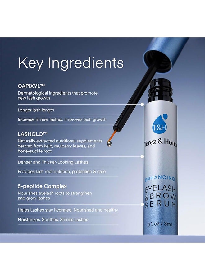 تيريز آند أونر مصل نمو الرموش الطبيعي ومعزز الحواجب لنمو الرموش الأكثر سمكا وأطول للرمش الطويلة واللامعة والحواجب 3 مل - Image 2