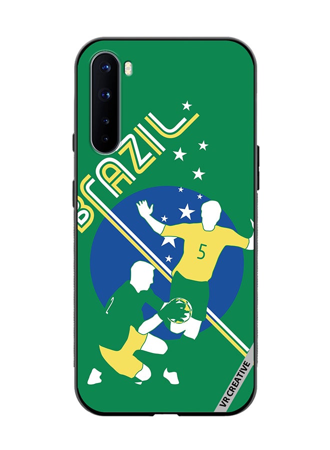 VR CREATIVE Protective Case Cover For OnePlus Nord Brazil Football Soccer Players Design Multicolour - Image 1