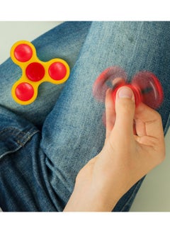 Premsons Premsons® Hand Spinner Desk Toy - High Speed Smooth Finger Spin Sensory Fidget Stress Relief Game Play for Kids & Adults - Birthday Party Gift - Plastic - Yellow & Orange  - Image 5