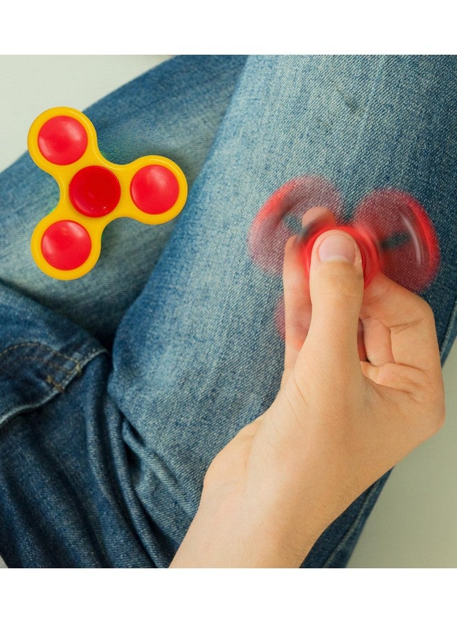 Premsons® Hand Spinner Desk Toy - High Speed Smooth Finger Spin Sensory Fidget Stress Relief Game Play for Kids & Adults - Birthday Party Gift - Plastic - Yellow & Orange - Image 5
