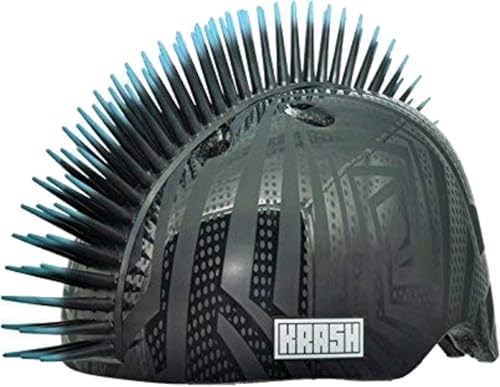 Krash Black Gator Youth Mohawk Helmet, ages 8-14, 54-58cm - Image 1