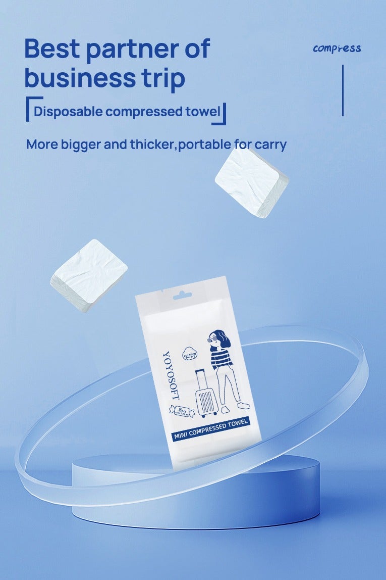 SISGL مجموعة مناشف استحمام قابلة للاستخدام مرة واحدة تعبئة فردية منشفة استحمام 70x140 سم ومنشفة وجه 24x30 سم منشفة جسم محمولة من القطن النقي للبشرة الحساسة ومثالية للحمام وصالة الألعاب الرياضية والفندق والسبا - Image 4